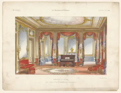 Salongsinteriör av Victor Léon Michel Quétin