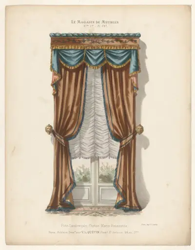 Liten lambrequin, festong Marie-Antoinette av Victor Léon Michel Quétin