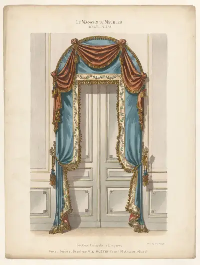 Portière Archivolte à Draperies av Victor Léon Michel Quétin
