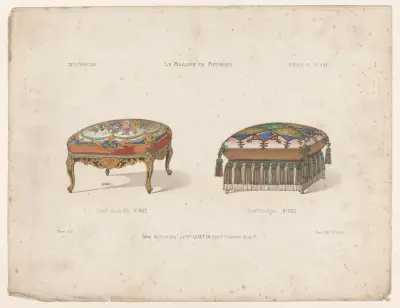 Pouf, Louis XIV; Pouf Oreiller av Victor Léon Michel Quétin