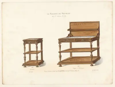 Servante ; Étagère à Découper av Victor Léon Michel Quétin