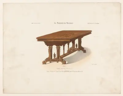 Fyrkantigt bord Henri II av Victor Léon Michel Quétin