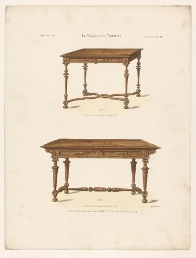 Kabinettsbord (Henrik II-stil) av Victor Léon Michel Quétin