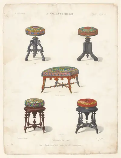Pianopallar av Victor Léon Michel Quétin