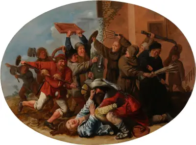 Battle Between Carnival and Lent av Jan Miense Molenaer