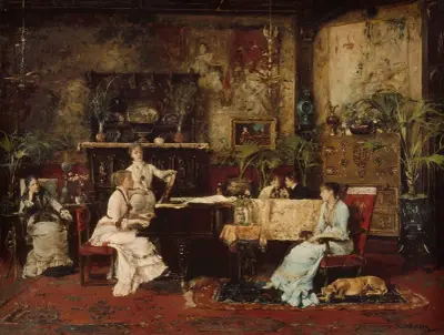 The Music Room av Mihály Munkácsy
