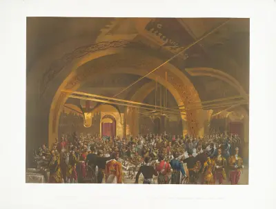 Luncheon of the Diplomatic Corps in the Golden Hall av Mihály Zichy