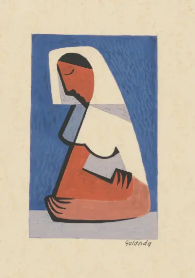 A Girl at a Table von Mikuláš Galanda