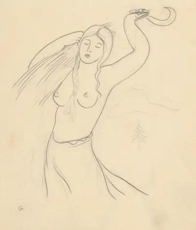 A Girl with a Sickle von Mikuláš Galanda