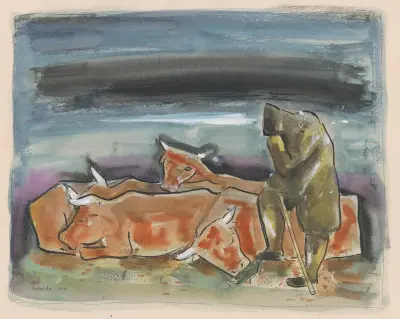 Evening in the Pasture von Mikuláš Galanda