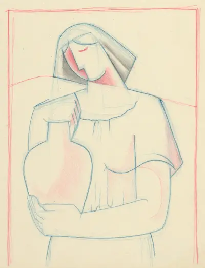 Girl with a jug von Mikuláš Galanda