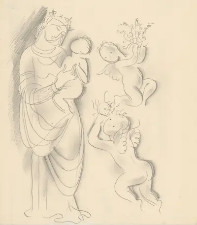 Madonna and Child with Angels von Mikuláš Galanda