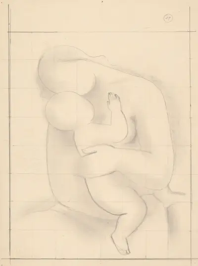 Mother with baby von Mikuláš Galanda