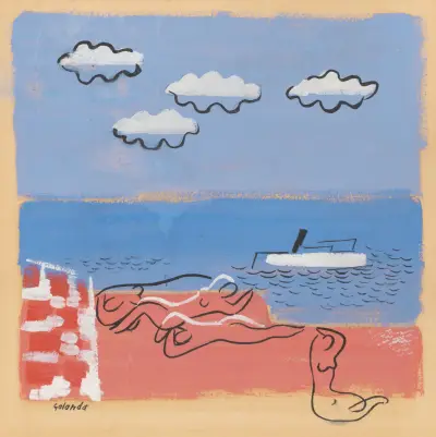 On the beach av Mikuláš Galanda