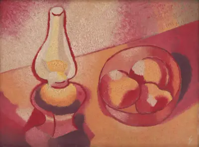Still Life with a Lamp von Mikuláš Galanda