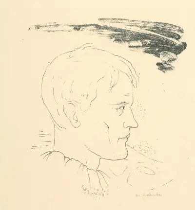 The head of a Young Man von Mikuláš Galanda