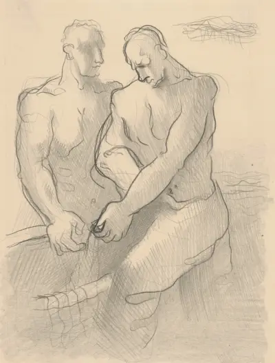 Two Fishermen von Mikuláš Galanda