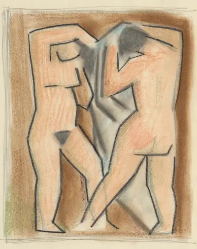Two women after bath von Mikuláš Galanda