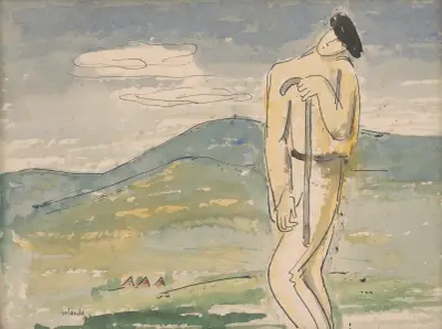 Müder Pilger von Mikuláš Galanda