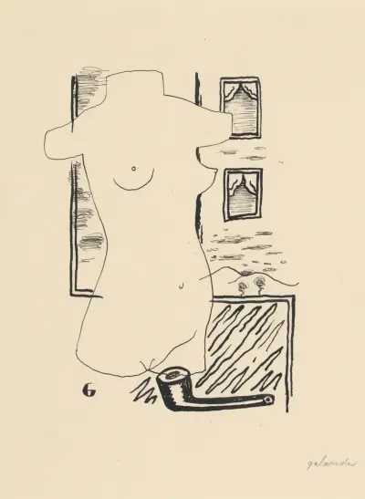 Woman and a Pipe von Mikuláš Galanda