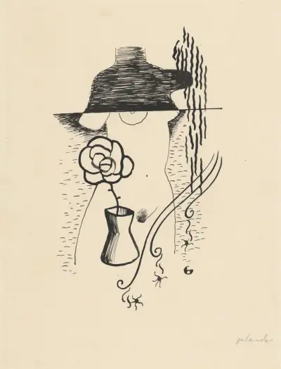 Woman and flower von Mikuláš Galanda