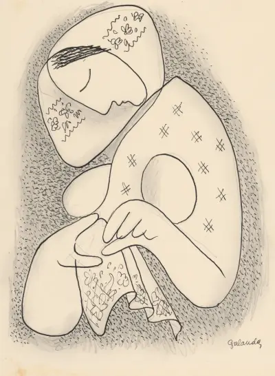 Woman in a scarf von Mikuláš Galanda