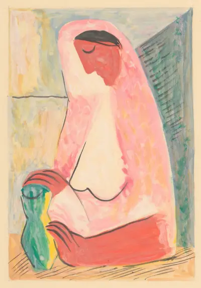 Woman with a vase von Mikuláš Galanda