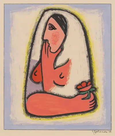 Kobieta z kwiatem, 1938 – nr 2, Mikuláš Galanda