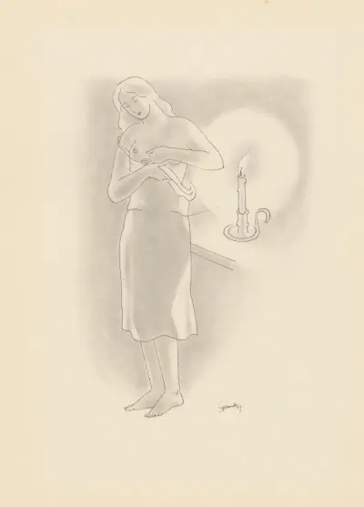 Woman with Shirt I. von Mikuláš Galanda