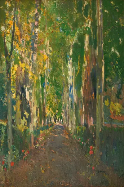 Camino De La Casa Güell. Santa Perpetua De La Mogoda (The Path To Casa Güell) av Joaquin Mir Trinxet