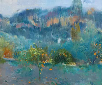 Paisaje Mallorquín Con Naranjos (Orange Trees In Mallorca) av Joaquin Mir Trinxet