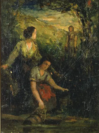 Vattenstället (tre kvinnor vid vattnet) av Edward Mitchell Bannister