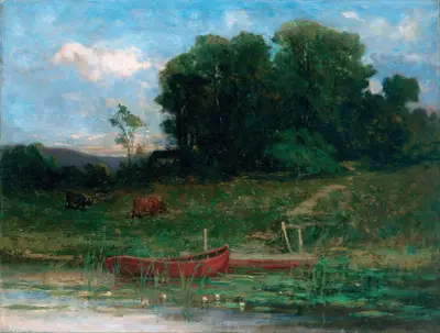 Die Anlegestelle auf dem Bauernhof von Edward Mitchell Bannister