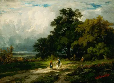 Bez názvu (muž na koni se ženou a psem) – Nr. 4, Edward Mitchell Bannister