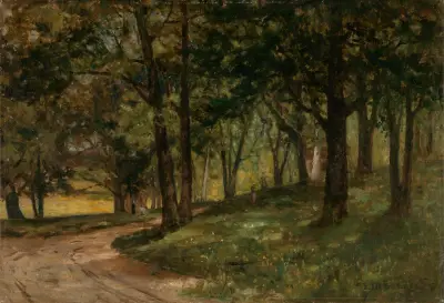 Untitled (landscape with trees) av Edward Mitchell Bannister
