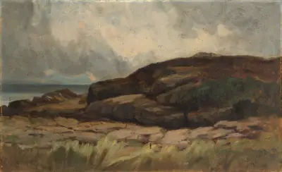 Untitled (landscape with rocks), 1894 – nr 1 av Edward Mitchell Bannister