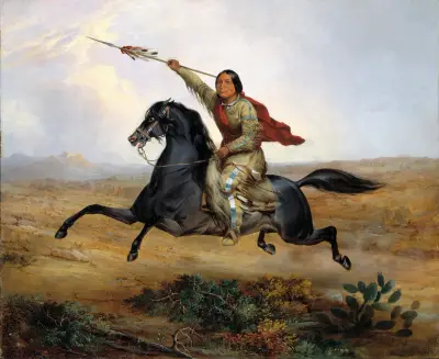 Ko-rak-koo-kiss, a Towoccono Warrior av John Mix Stanley