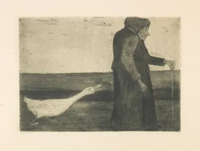 Die Frau mit der Gans, 1902 – Nr. 1 von Paula Modersohn-Becker