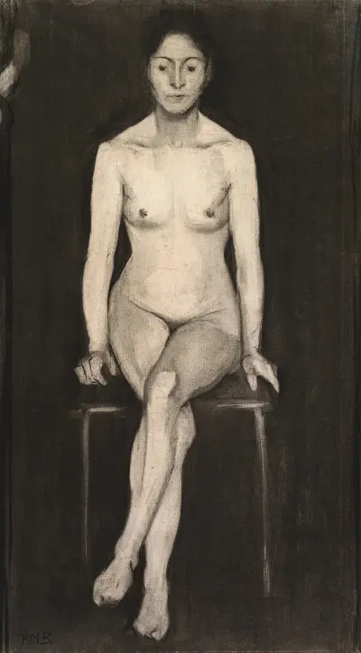 Seated Female Nude av Paula Modersohn-Becker