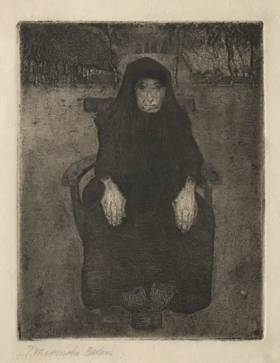 Seated Old Woman av Paula Modersohn-Becker