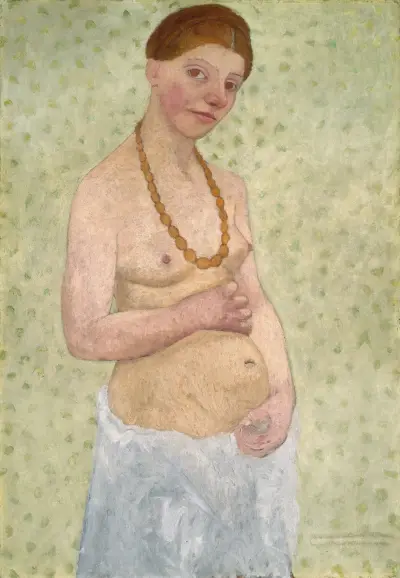 Selbstporträt am 6. Hochzeitstag von Paula Modersohn-Becker