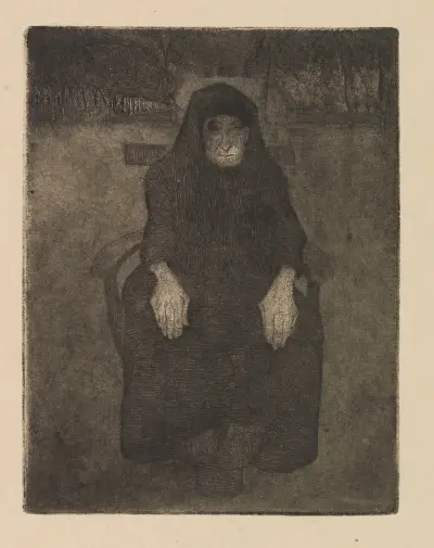 Siedząca staruszka, 1902 – nr 2, Paula Modersohn-Becker
