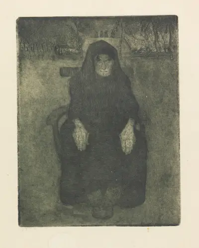 Sitzende Alte, 1902 – Nr. 1 von Paula Modersohn-Becker