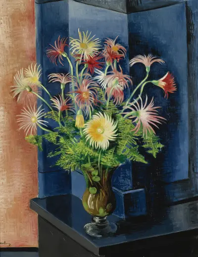 Fougères et Gerberas av Moïse Kisling