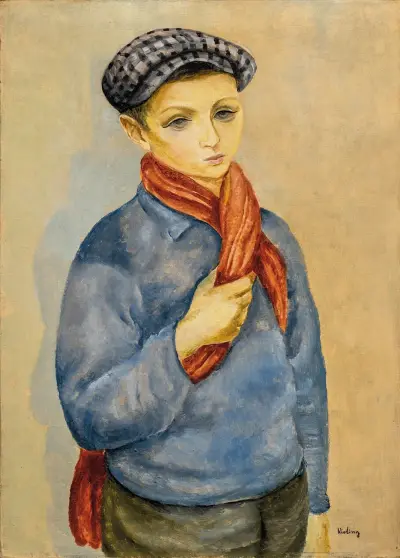 Junge mit Kappe von Moïse Kisling