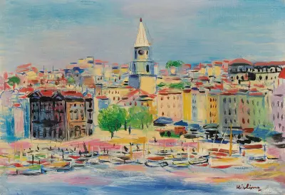Der Hafen von Marseille von Moïse Kisling