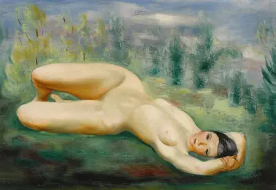 Akt im Gras von Moïse Kisling