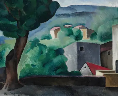 Paysage de Céret av Moïse Kisling