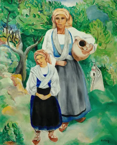 Bäuerinnen in traditioneller Tracht, 1920 – Nr. 1 von Moïse Kisling