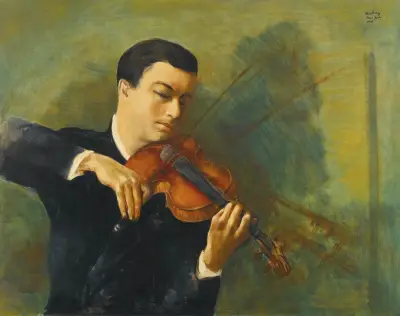 Porträt des Violinisten Milstein von Moïse Kisling